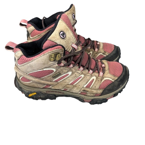 Merrell Shoes - Merrell Moab 2 Mid J06052 Women's US 8.5 Boulder Blush Waterproof Hiking Boots